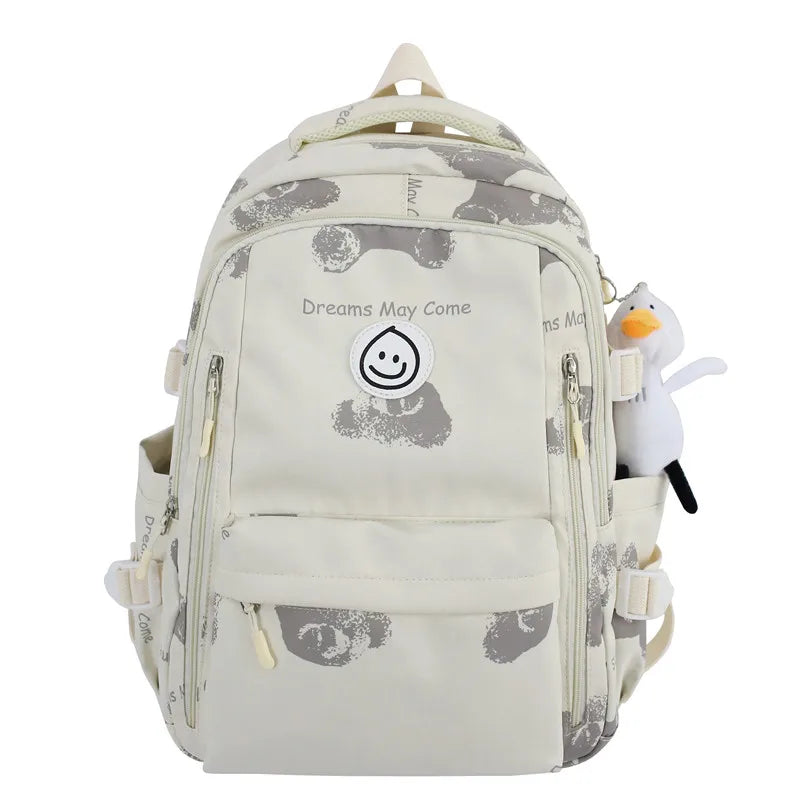 Lady Waterproof Kawaii College Backpack Girl Travel Trendy Nylon Book Bag Women School Fashion Laptop Female Leisure Student Bag