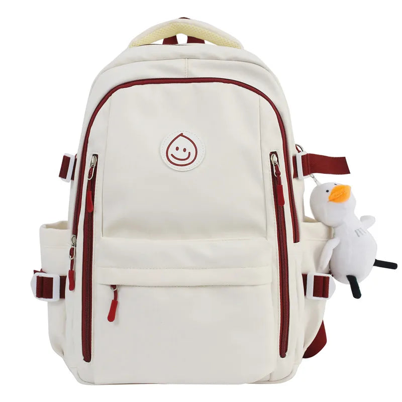 Lady Waterproof Kawaii College Backpack Girl Travel Trendy Nylon Book Bag Women School Fashion Laptop Female Leisure Student Bag