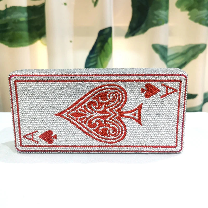 Lady White Rhinestone Clutch Purse Luxury Ladies Party Purses Fashion Women Square Shape Gemstone Handbags Female Prom Gift Bags