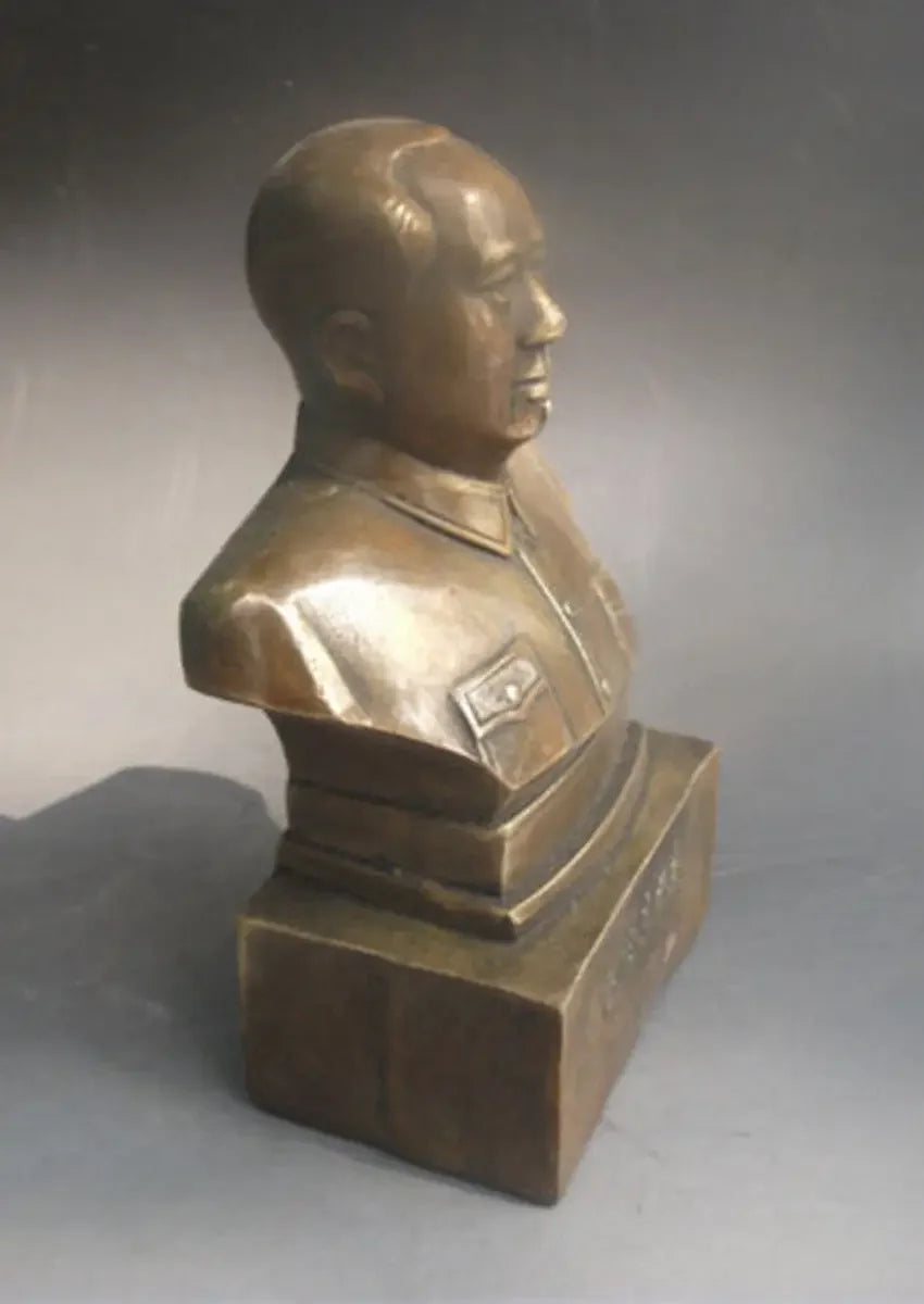 Langka Seiko Ukiran Tembaga Kuningan Bronze 'Ketua Mao Zedong Statue"