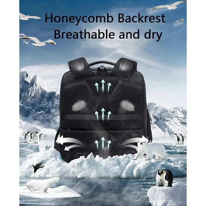 Laptop Backpack 18in Business LeisureTravel Backpacks with USB Port Large Capacity Work Computer Bags for Women Men (Black-C)