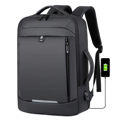 Laptop Backpack Men Expandable Waterproof Bags Notebook 16 17 Inch Charging Men\'s  Business Black Multifunction Work Backpacks