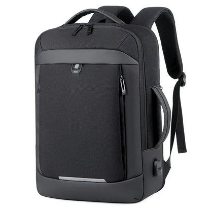 Laptop Backpack Men Expandable Waterproof Bags Notebook 16 17 Inch Charging Men\'s  Business Black Multifunction Work Backpacks