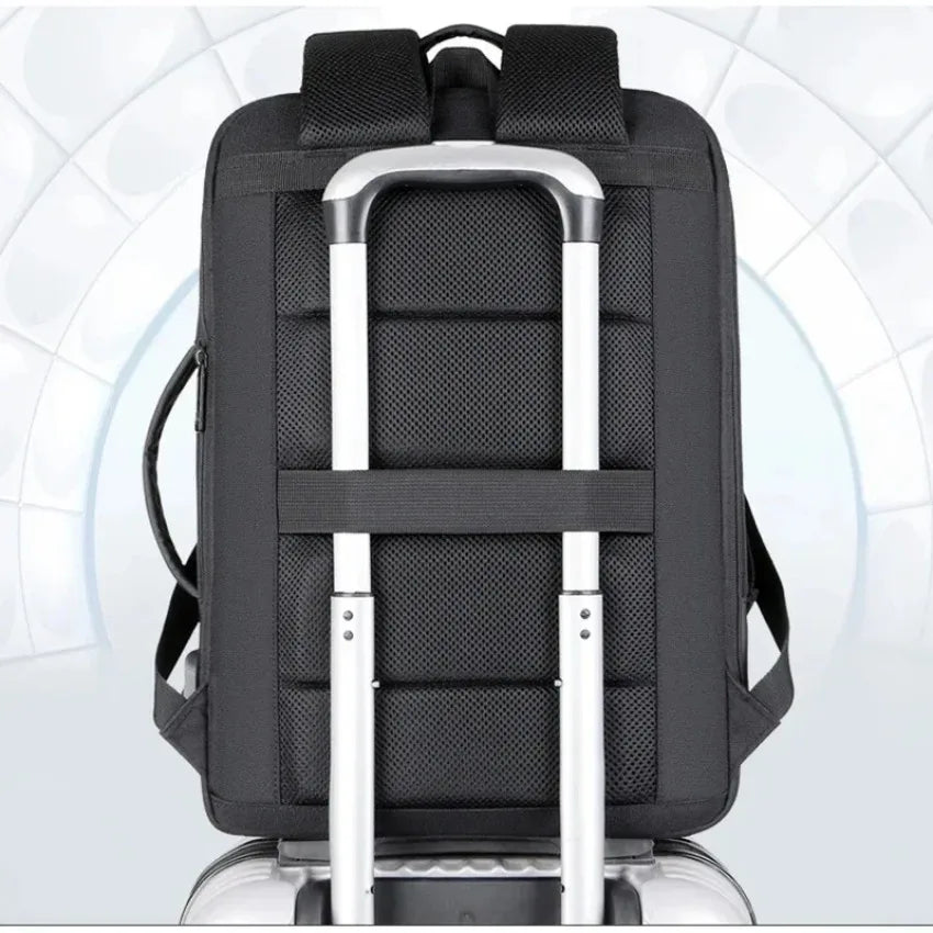 Laptop Backpack Men Expandable Waterproof Bags Notebook 16 17 Inch Charging Men\'s  Business Black Multifunction Work Backpacks