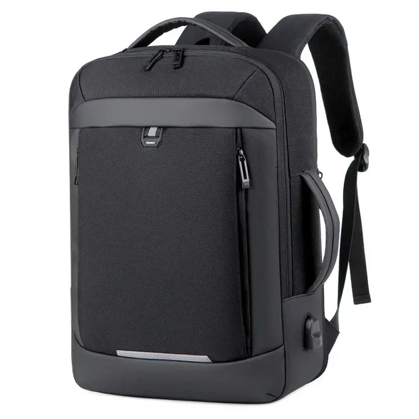 Laptop Backpack Men Expandable Waterproof Bags Notebook 16 17 Inch Charging Men\'s  Business Black Multifunction Work Backpacks