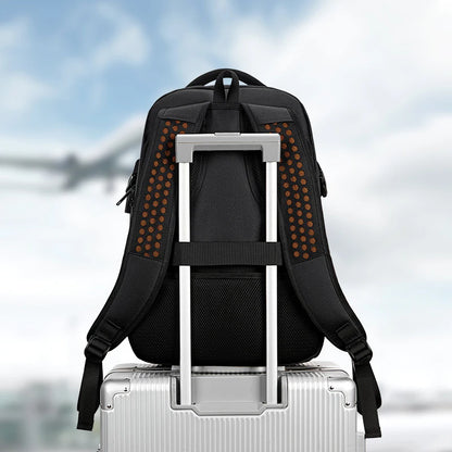 Laptop Backpack for Men Trendy Capacity Casual USB Port Schoolbag Business Backpacks Oxford Wear-resistant Waterproof Travel Bag