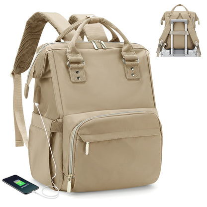 Laptop Backpack for Women Water Resistant Travel Work Backpacks Purse Stylish Business Teacher Nurse Computer Bag with USB Port
