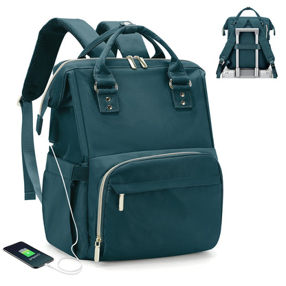 Laptop Backpack for Women Water Resistant Travel Work Backpacks Purse Stylish Business Teacher Nurse Computer Bag with USB Port
