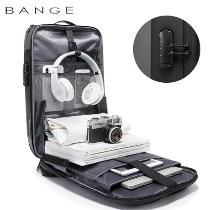 Laptop Business Backpack Men Fashion 15.6 in Office Work Man Backpack Bag Unisex Black Male Password Backpack Women Mochila