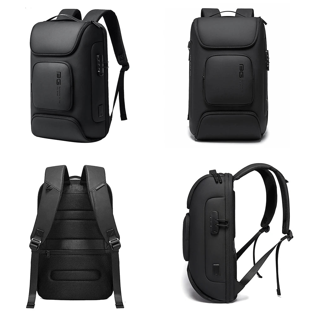 Laptop Business Backpack Men Fashion 15.6 in Office Work Man Backpack Bag Unisex Black Male Password Backpack Women Mochila