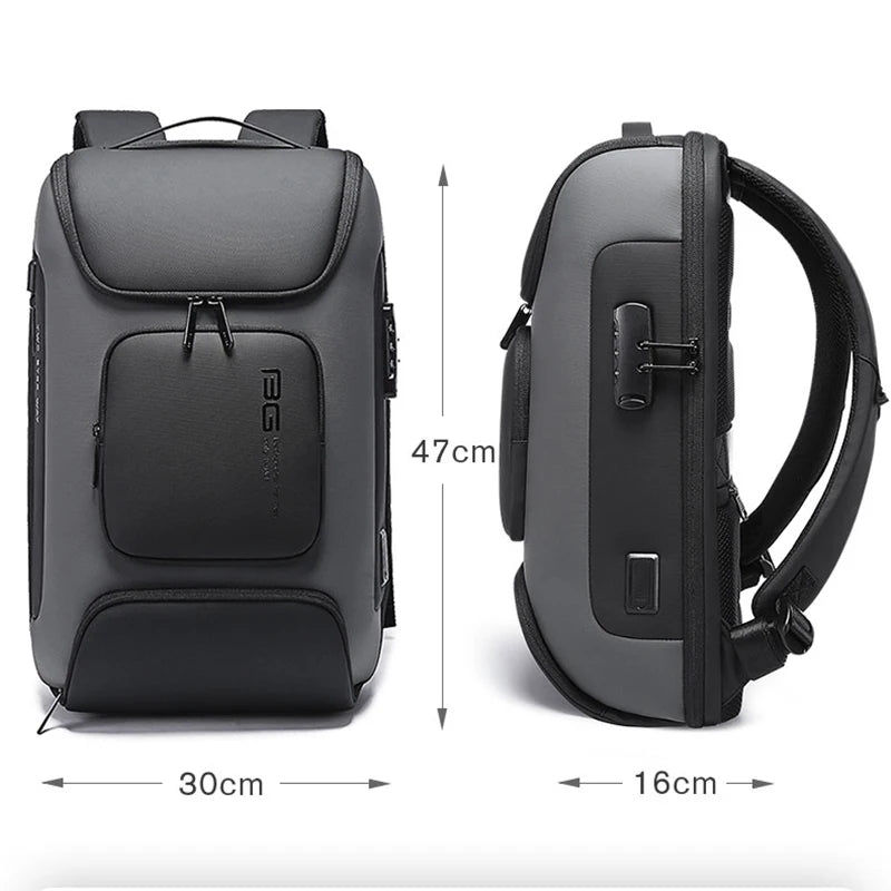 Laptop Business Backpack Men Fashion 15.6 in Office Work Man Backpack Bag Unisex Black Male Password Backpack Women Mochila