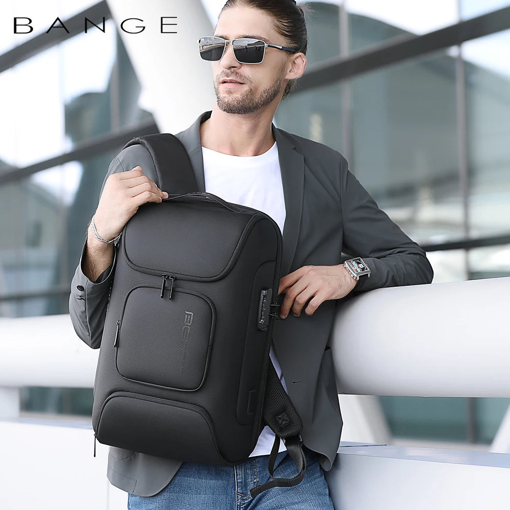 Laptop Business Backpack Men Fashion 15.6 in Office Work Man Backpack Bag Unisex Black Male Password Backpack Women Mochila