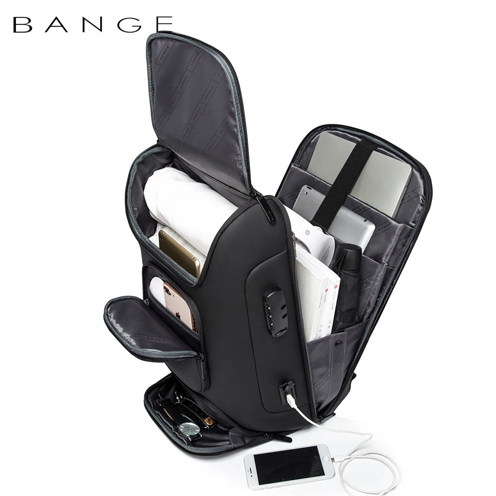 Laptop Business Backpack Men Fashion 15.6 in Office Work Man Backpack Bag Unisex Black Male Password Backpack Women Mochila