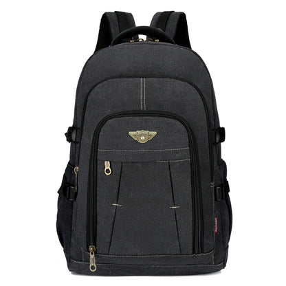 Laptop Canvas Backpack Men's Travel School Shoulder Bags Multifunction Rucksack Water Resistant Computer Backpacks For Teenager