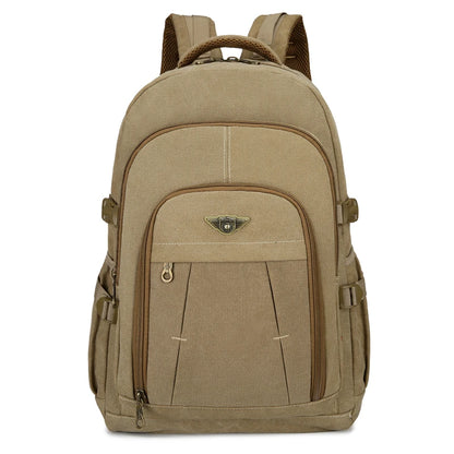 Laptop Canvas Backpack Men's Travel School Shoulder Bags Multifunction Rucksack Water Resistant Computer Backpacks For Teenager
