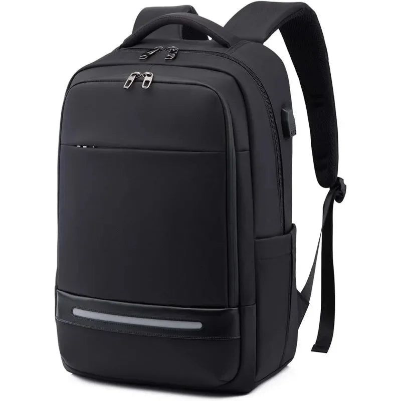 Laptop Casual Backpack for Men 17 Inch,Slim Waterproof Travel Rucksack with USB Charging Port,Anti-Theft Large Work Computer Bag