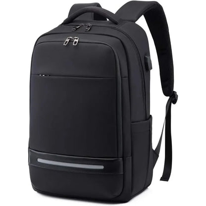 Laptop Casual Backpack for Men 17 Inch,Slim Waterproof Travel Rucksack with USB Charging Port,Anti-Theft Large Work Computer Bag