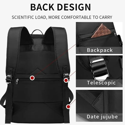 Laptop Casual Backpack for Men 17 Inch,Slim Waterproof Travel Rucksack with USB Charging Port,Anti-Theft Large Work Computer Bag