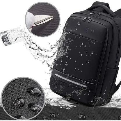 Laptop Casual Backpack for Men 17 Inch,Slim Waterproof Travel Rucksack with USB Charging Port,Anti-Theft Large Work Computer Bag
