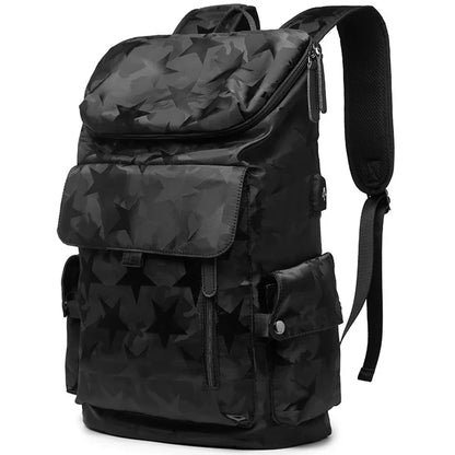 Laptop Casual Backpack for Men 17 Inch,Slim Waterproof Travel Rucksack with USB Charging Port,Anti-Theft Large Work Computer Bag