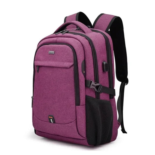Laptop For Men 17.3''Large Capacity USB Port Business Backpack Oxford Wear-resistant Waterproof Travel Bag