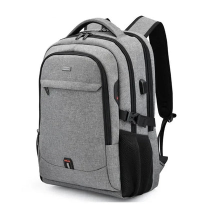Laptop For Men 17.3''Large Capacity USB Port Business Backpack Oxford Wear-resistant Waterproof Travel Bag