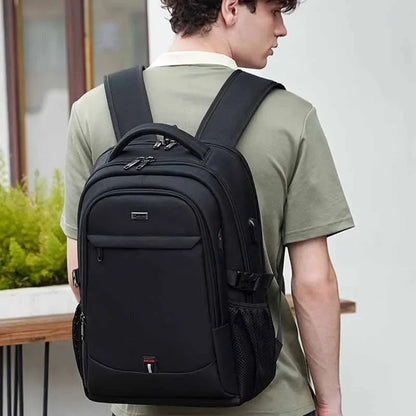 Laptop For Men 17.3''Large Capacity USB Port Business Backpack Oxford Wear-resistant Waterproof Travel Bag