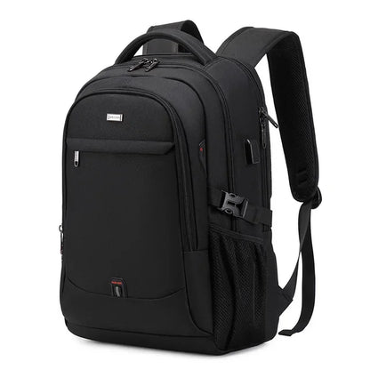 Laptop For Men 17.3''Large Capacity USB Port Business Backpack Oxford Wear-resistant Waterproof Travel Bag