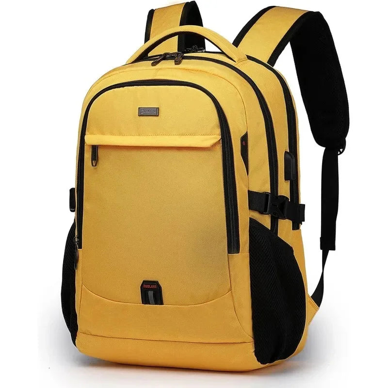 Laptop For Men 17.3''Large Capacity USB Port Business Backpack Oxford Wear-resistant Waterproof Travel Bag