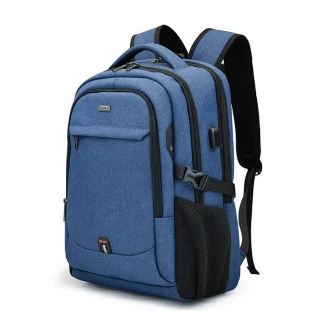 Laptop For Men 17.3''Large Capacity USB Port Business Backpack Oxford Wear-resistant Waterproof Travel Bag
