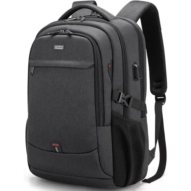 Laptop For Men 17.3''Large Capacity USB Port Business Backpack Oxford Wear-resistant Waterproof Travel Bag