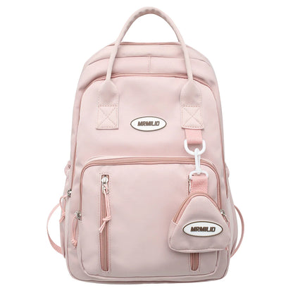Laptop Pink Female Coin Purse Waterproof Student BookBag Lady Kawaii Fashion Girl Nylon College Backpack Women Travel School Bag