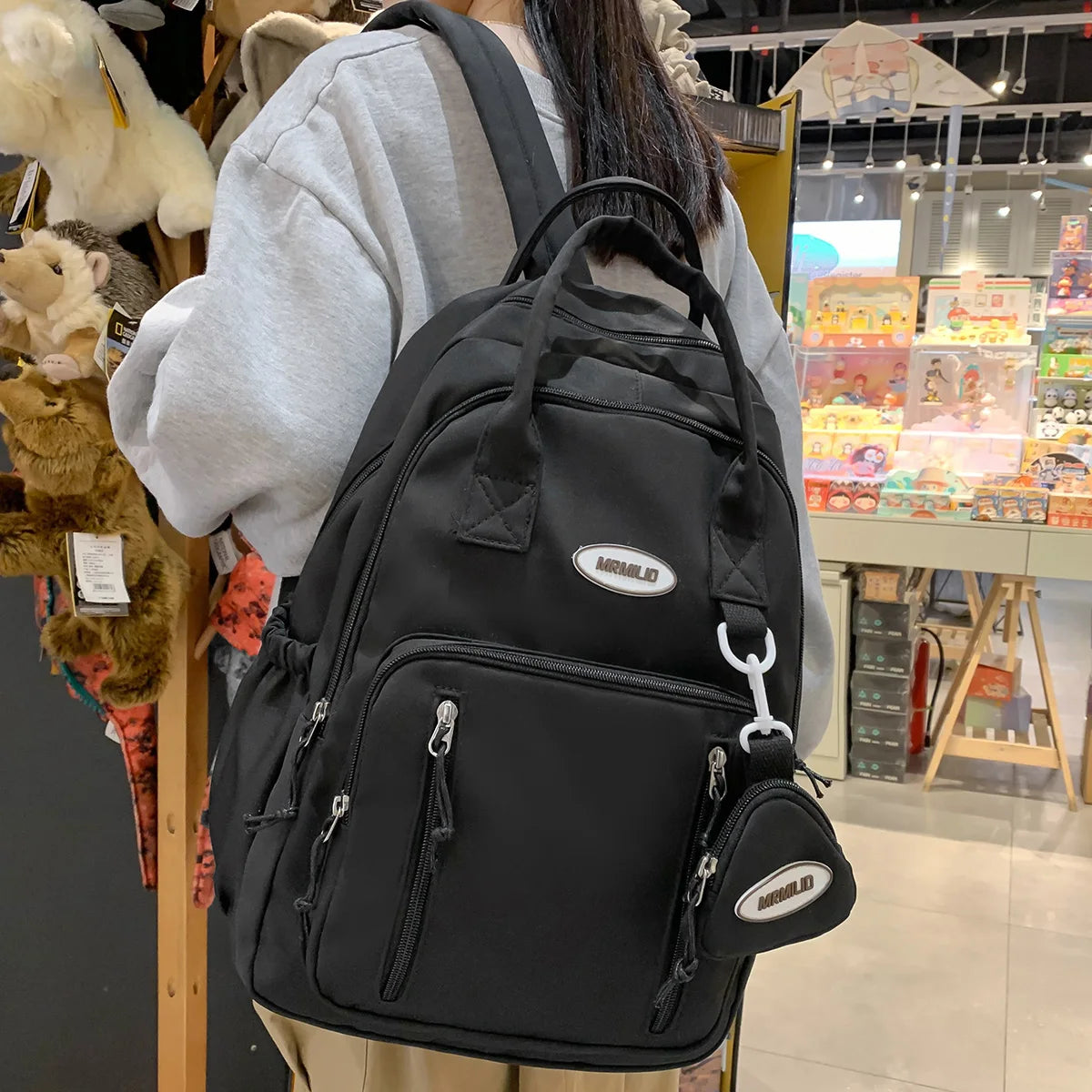 Laptop Pink Female Coin Purse Waterproof Student BookBag Lady Kawaii Fashion Girl Nylon College Backpack Women Travel School Bag