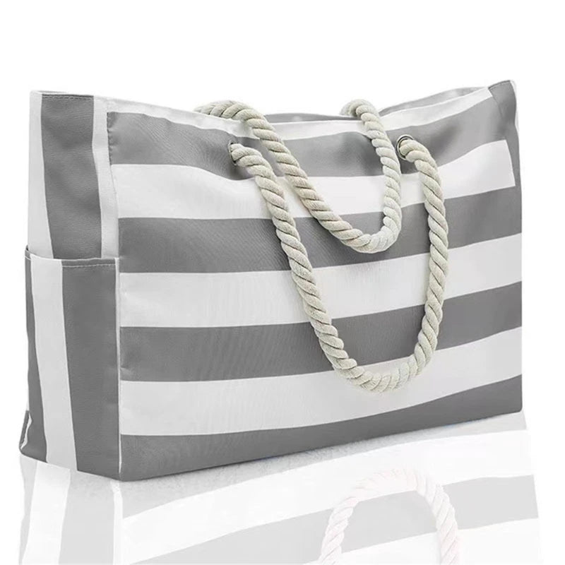 Large Beach Tote for Women Waterproof Sandproof Swim Pool Travel Tote Bags Vacation Beach Bags Multi-functional Summer Beach Bag