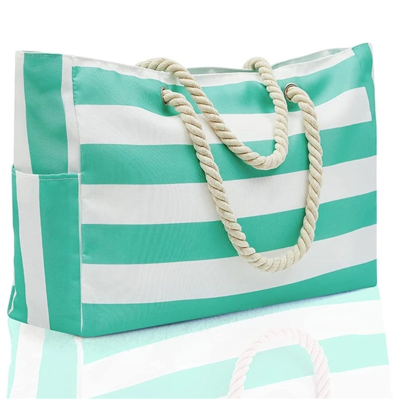 Large Beach Tote for Women Waterproof Sandproof Swim Pool Travel Tote Bags Vacation Beach Bags Multi-functional Summer Beach Bag