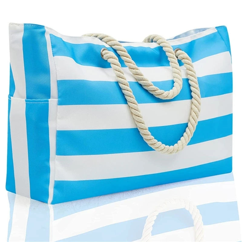 Large Beach Tote for Women Waterproof Sandproof Swim Pool Travel Tote Bags Vacation Beach Bags Multi-functional Summer Beach Bag