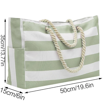Large Beach Tote for Women Waterproof Sandproof Swim Pool Travel Tote Bags Vacation Beach Bags Multi-functional Summer Beach Bag