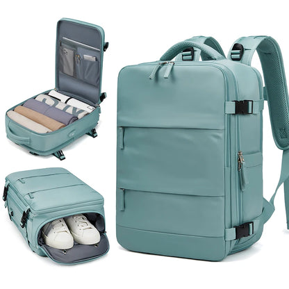 Large Capacity 15.6 16 Inch Laptop Backpack USB Charging Waterproof School Backpack Independent Shoe Bag Mochilas