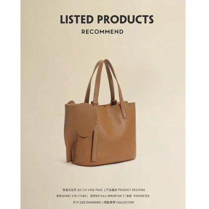 Large Capacity 2024 New Genuine Leather Women's Bag Tote Bag Handbag Ladies Hand Bags  Designer Bags Luxury