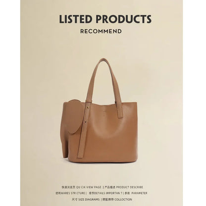Large Capacity 2024 New Genuine Leather Women's Bag Tote Bag Handbag Ladies Hand Bags  Designer Bags Luxury