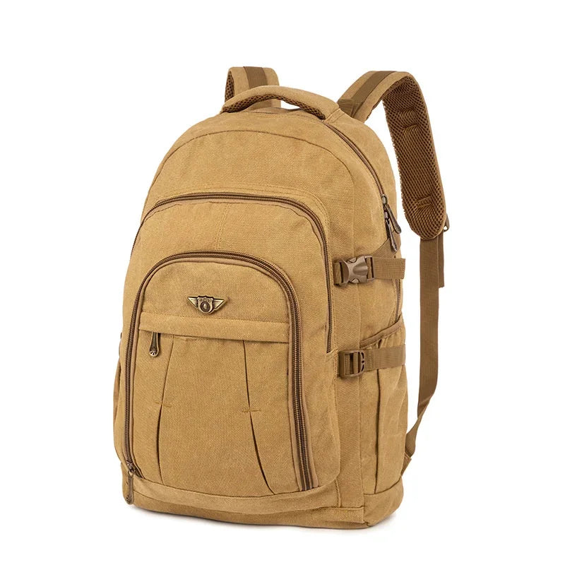 Large Capacity 55 Litre Mountaineering Bag Fashion Canvas Men Outdoor Travel Cycling Backpack Sports Student School bag