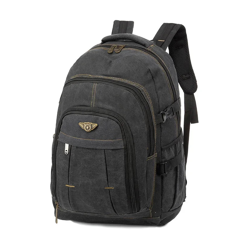 Large Capacity 55 Litre Mountaineering Bag Fashion Canvas Men Outdoor Travel Cycling Backpack Sports Student School bag