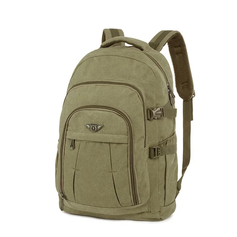 Large Capacity 55 Litre Mountaineering Bag Fashion Canvas Men Outdoor Travel Cycling Backpack Sports Student School bag