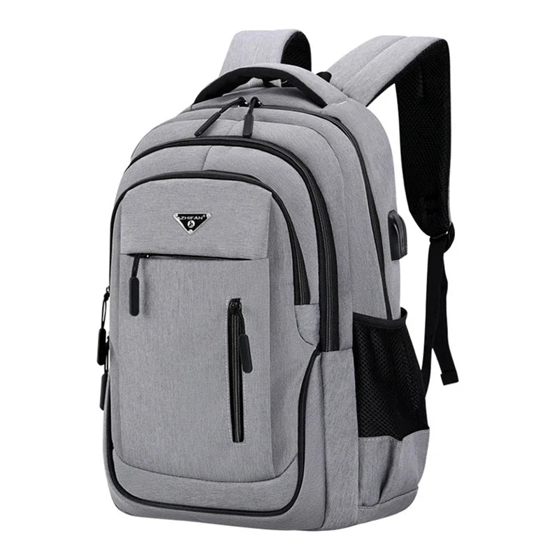 Large Capacity Backpack Men Laptop Backpacks 15.6 Oxford Black Solid High School Bags Teen College Boy Gril Student Backpack bag