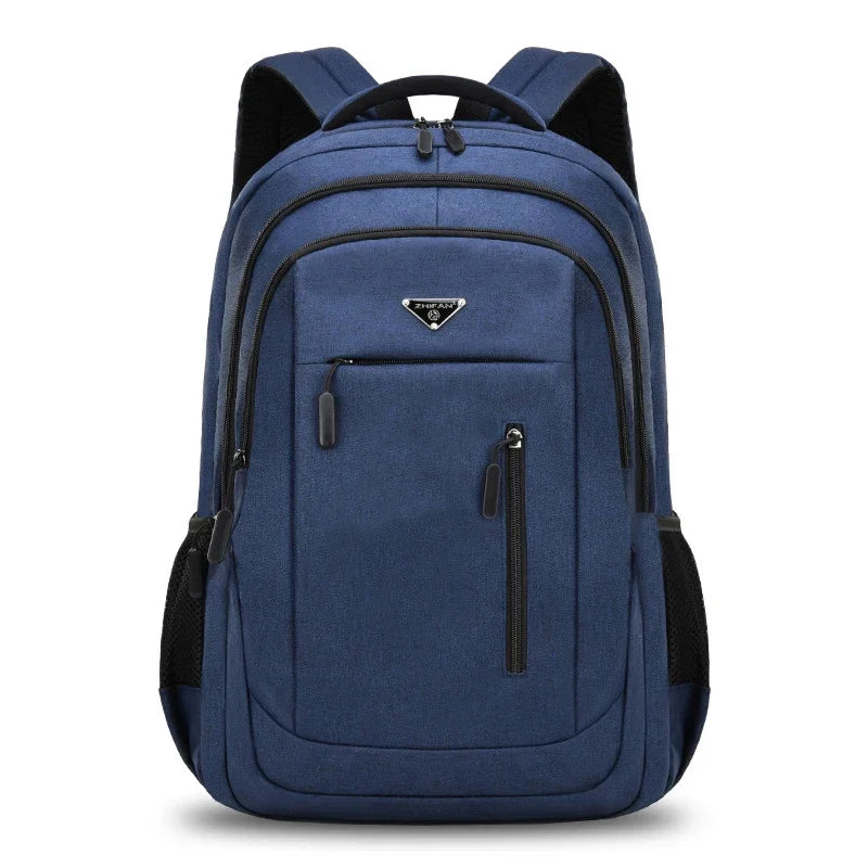 Large Capacity Backpack Men Laptop Backpacks 15.6 Oxford Black Solid High School Bags Teen College Boy Gril Student Backpack bag