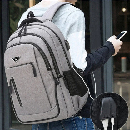 Large Capacity Backpack Men Laptop Backpacks 15.6 Oxford Black Solid High School Bags Teen College Boy Gril Student Backpack bag