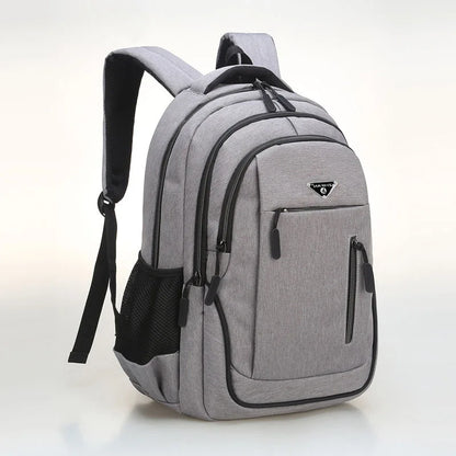 Large Capacity Backpack Men Laptop Backpacks 15.6 Oxford Black Solid High School Bags Teen College Boy Gril Student Backpack