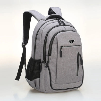 Large Capacity Backpack Men Laptop Backpacks 17.3''Oxford Black Solid High School Bags Teen College Boy Girl Student Backpacks