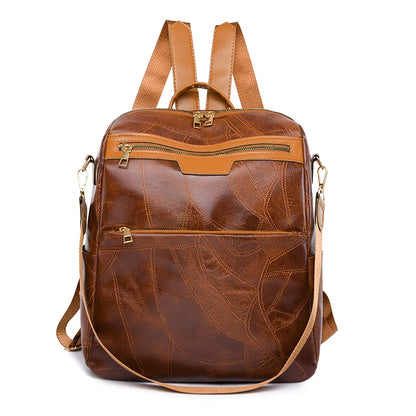 Large Capacity Backpacks Women Leather Backpacks Designer Female School Bag for Teenager Girls Travel Back Bag Retro Bagpack Sac