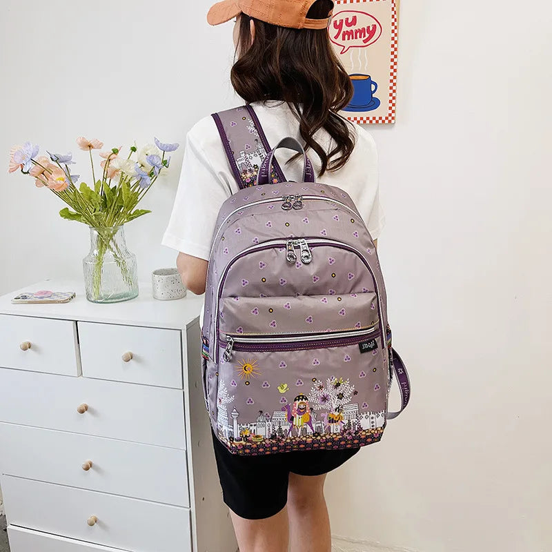 Large Capacity Bohemian Backpack  for Women with Laptop Compartment Water Resistant College Campus Bookbags  Travel Backpack